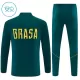 Conjunto de Moletom de Treino Brasil Criança Quarto-Zíper 2026-27 Verde