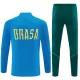 Conjunto de Moletom de Treino Brasil Homem Quarto-Zíper 2026-27 Azul