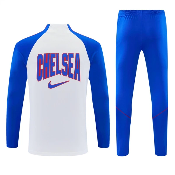 Conjunto de Moletom de Treino Chelsea Homem Quarto-Zíper 2026-27 Branca