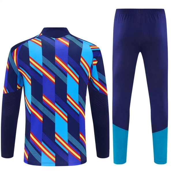 Conjunto de Moletom de Treino Espanha Homem Quarto-Zíper 2026-27 Azul