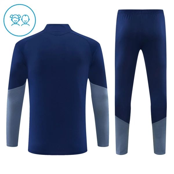 Conjunto de Moletom de Treino FC Bayern de Munique Criança Quarto-Zíper 2026-27 Azul