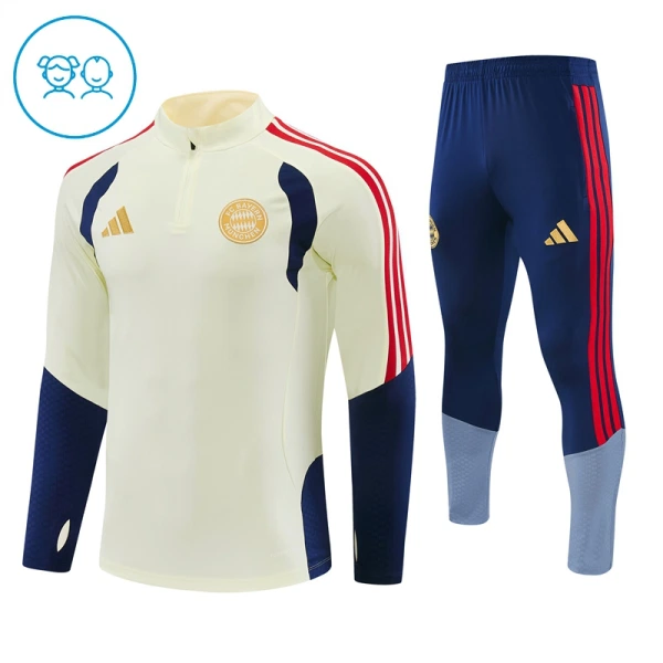 Conjunto de Moletom de Treino FC Bayern de Munique Criança Quarto-Zíper 2026-27 Branca Conjunto de Moletom de Treino FC Bayern de Munique Criança Quarto-Zíper 2026-27 Branca