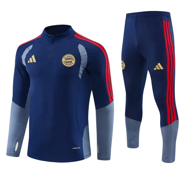 Conjunto de Moletom de Treino FC Bayern de Munique Homem Quarto-Zíper 2026-27 Azul