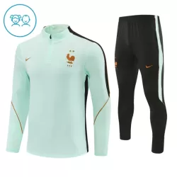 Conjunto de Moletom de Treino França Criança Quarto-Zíper 2026-27 Branca