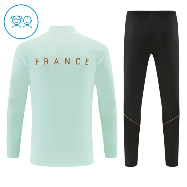 Conjunto de Moletom de Treino França Criança Quarto-Zíper 2026-27 Branca