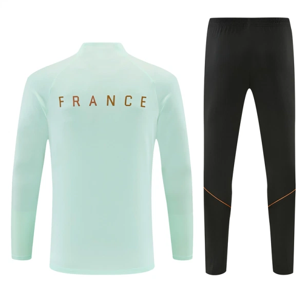 Conjunto de Moletom de Treino França Homem Quarto-Zíper 2026-27 Branca