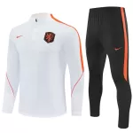 Conjunto de Moletom de Treino Holanda Homem Quarto-Zíper 2026-27 Branca