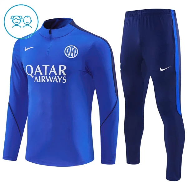 Conjunto de Moletom de Treino Inter Milan Criança Quarto-Zíper 2026-27 Azul Conjunto de Moletom de Treino Inter Milan Criança Quarto-Zíper 2026-27 Azul