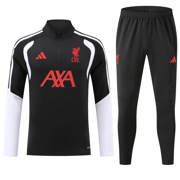Conjunto de Moletom de Treino Liverpool Homem Quarto-Zíper 2026-27 Preta