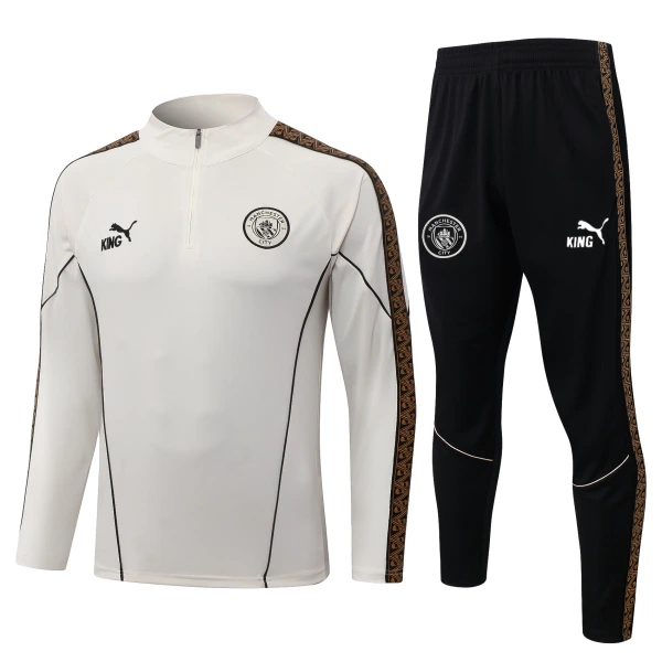 Conjunto de Moletom de Treino Manchester City Homem Quarto-Zíper 2026-27 Cinza