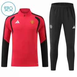 Conjunto de Moletom de Treino Manchester United Criança Quarto-Zíper 2026-27 Vermelha