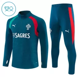 Conjunto de Moletom de Treino Portugal Criança Quarto-Zíper 2026-27 Azul