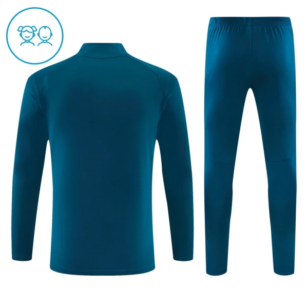 Conjunto de Moletom de Treino Portugal Criança Quarto-Zíper 2026-27 Azul