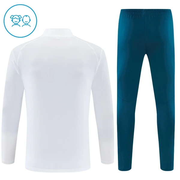 Conjunto de Moletom de Treino Portugal Criança Quarto-Zíper 2026-27 Branca