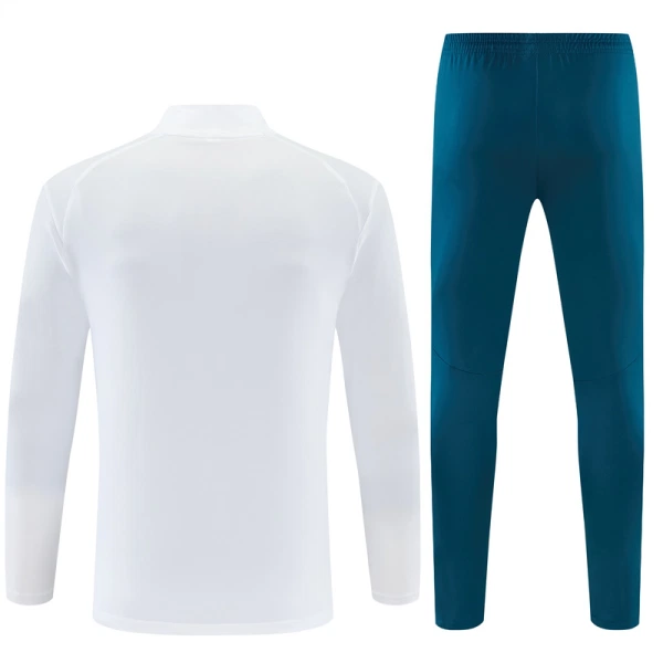 Conjunto de Moletom de Treino Portugal Homem Quarto-Zíper 2026-27 Branca