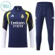 Conjunto de Moletom de Treino Real Madrid Criança Quarto-Zíper 2026-27 Azul
