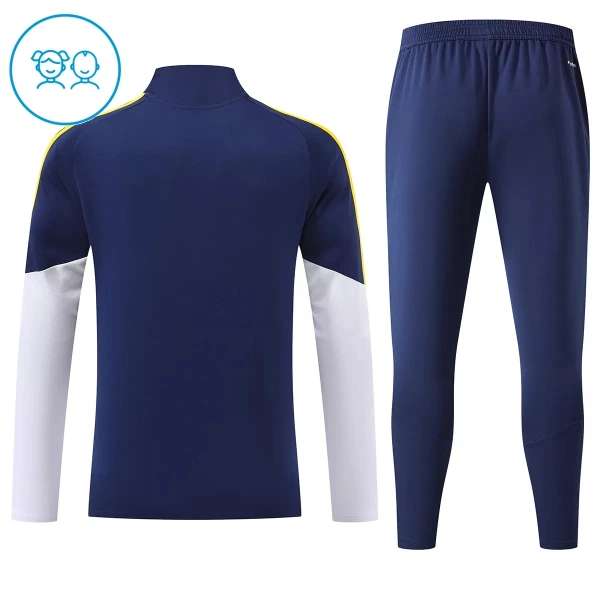 Conjunto de Moletom de Treino Real Madrid Criança Quarto-Zíper 2026-27 Azul
