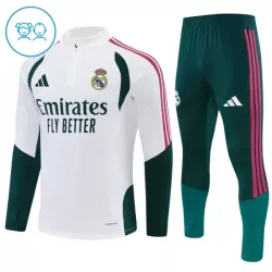 Conjunto de Moletom de Treino Real Madrid Criança Quarto-Zíper 2026-27 Branca