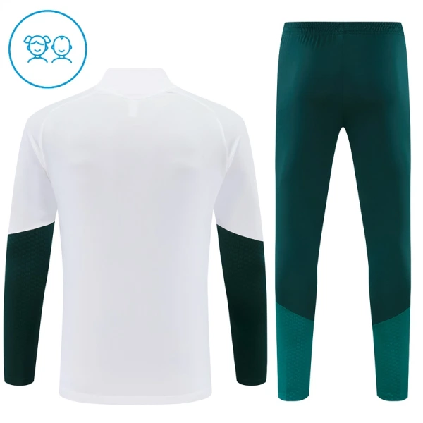 Conjunto de Moletom de Treino Real Madrid Criança Quarto-Zíper 2026-27 Branca
