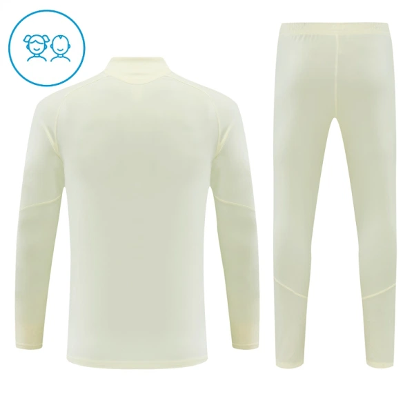 Conjunto de Moletom de Treino Real Madrid Criança Quarto-Zíper 2026-27 Branca
