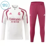 Conjunto de Moletom de Treino Real Madrid Criança Quarto-Zíper 2026-27 Branca