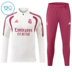 Conjunto de Moletom de Treino Real Madrid Criança Quarto-Zíper 2026-27 Branca Conjunto de Moletom de Treino Real Madrid Criança Quarto-Zíper 2026-27 Branca