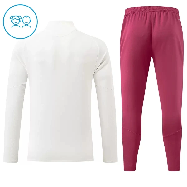 Conjunto de Moletom de Treino Real Madrid Criança Quarto-Zíper 2026-27 Branca