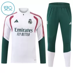 Conjunto de Moletom de Treino Real Madrid Criança Quarto-Zíper 2026-27 Branca Conjunto de Moletom de Treino Real Madrid Criança Quarto-Zíper 2026-27 Branca