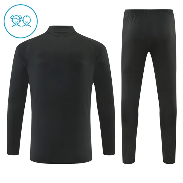 Conjunto de Moletom de Treino Real Madrid Criança Quarto-Zíper 2026-27 Preta