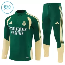 Conjunto de Moletom de Treino Real Madrid Criança Quarto-Zíper 2026-27 Verde