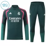 Conjunto de Moletom de Treino Real Madrid Criança Quarto-Zíper 2026-27 Verde