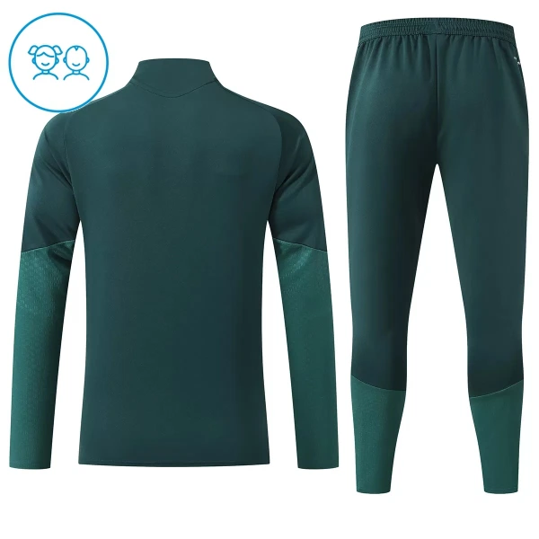 Conjunto de Moletom de Treino Real Madrid Criança Quarto-Zíper 2026-27 Verde