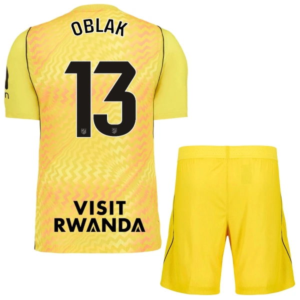 Camisola Guarda-Redes Atlético Madrid Oblak 13 Criança 2026-27 Amarela Camisola Guarda-Redes Atlético Madrid Oblak 13 Criança 2026-27 Amarela