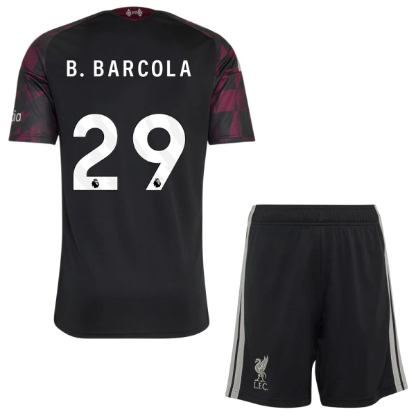 Camisola Liverpool B. Barcola 29 Criança Equipamento 3ª 2026-27 Camisola Liverpool B. Barcola 29 Criança Equipamento 3ª 2026-27