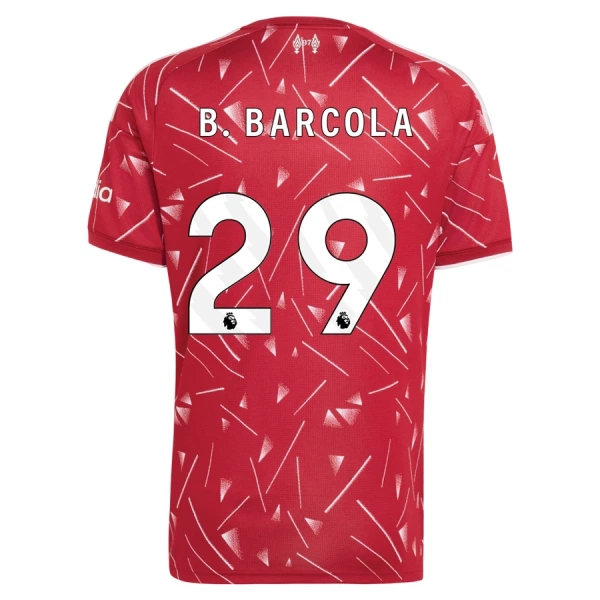 Camisola Liverpool B. Barcola 29 Homem Equipamento 1ª 2026-27 Camisola Liverpool B. Barcola 29 Homem Equipamento 1ª 2026-27