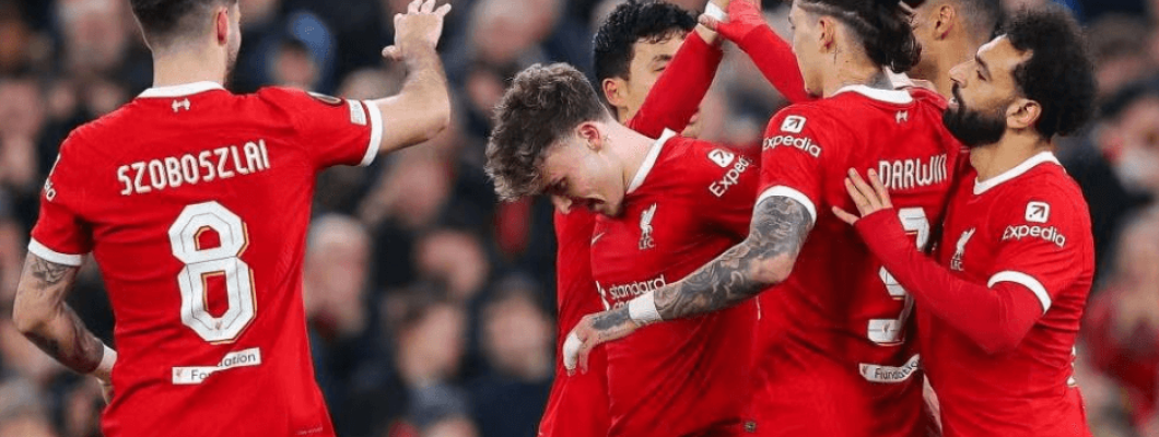 Liverpool avança para as quartas de final da Liga Europa 11-2 Sparta Praga Liverpool avança para as quartas de final da Liga Europa 11-2 Sparta Praga