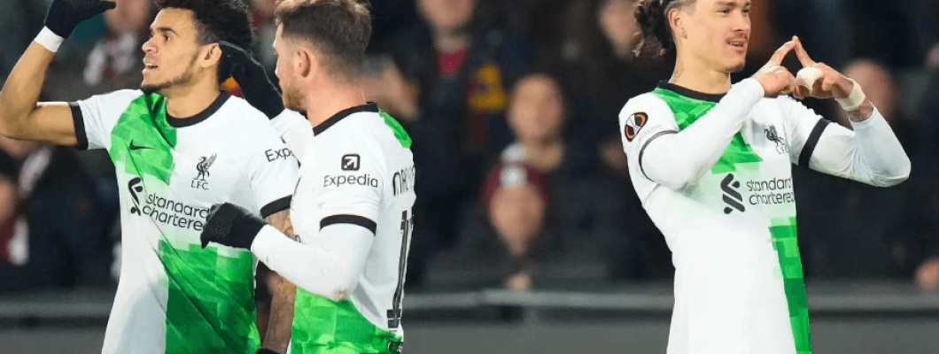 Nunez marca duas vezes e leva o Liverpool à vitória por 5 a 1 sobre o Sparta Praga Nunez marca duas vezes e leva o Liverpool à vitória por 5 a 1 sobre o Sparta Praga