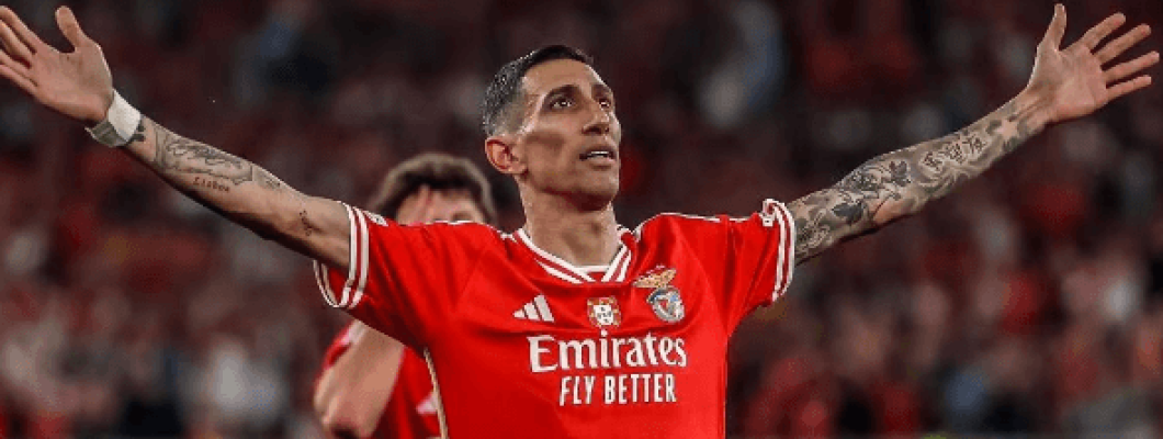 Di Maria, de 36 anos, construiu uma carreira lendária no Benfica Di Maria, de 36 anos, construiu uma carreira lendária no Benfica